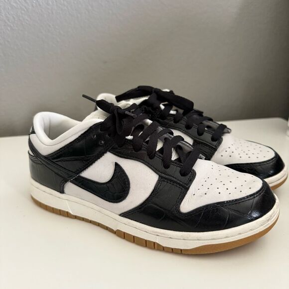 NIKE | Women’s Dunk low XL Black Croc | 7.5 - Picture 4 of 7